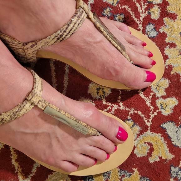 Calvin Klein Snakeskin Sandals Size 8.5 - Picture 8 of 8